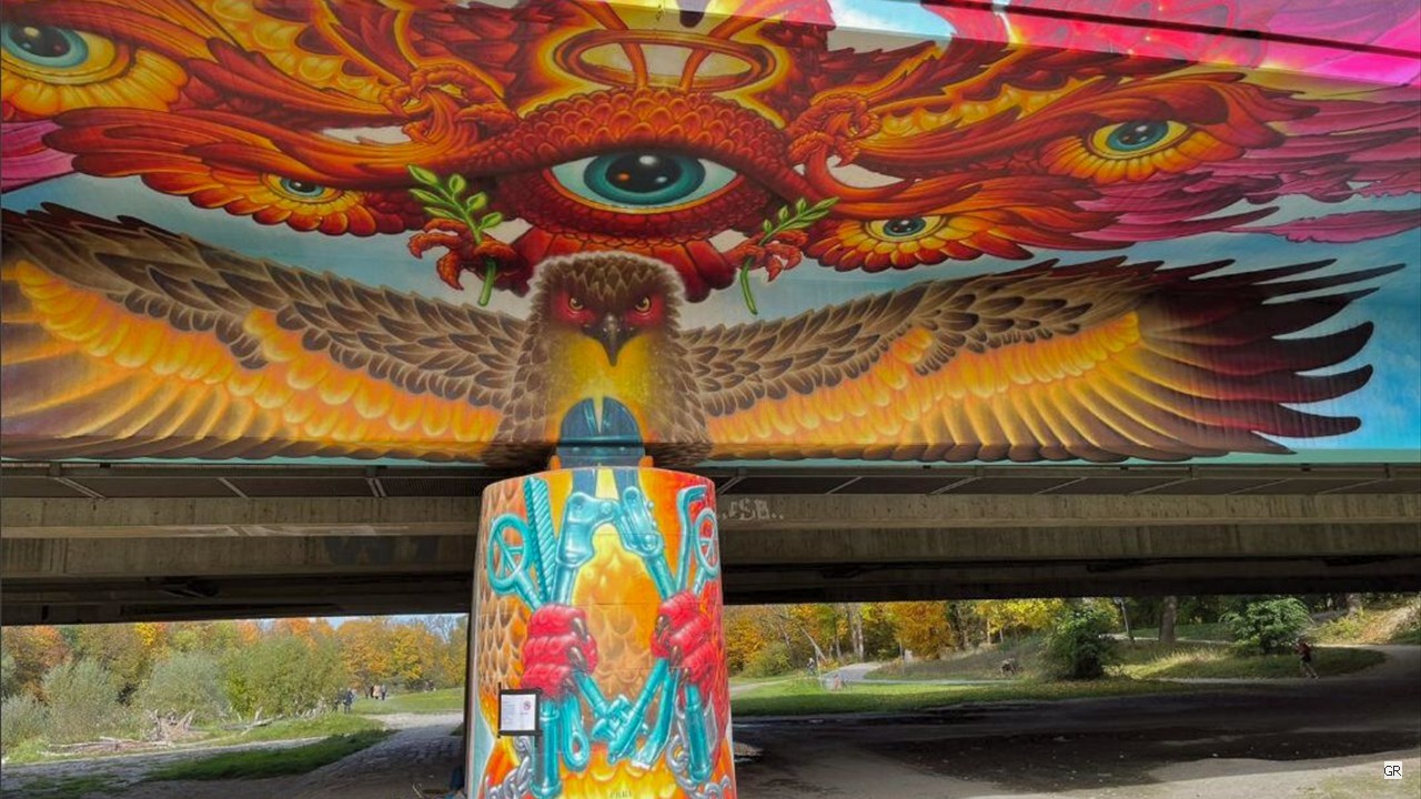 Graffiti an der Isar